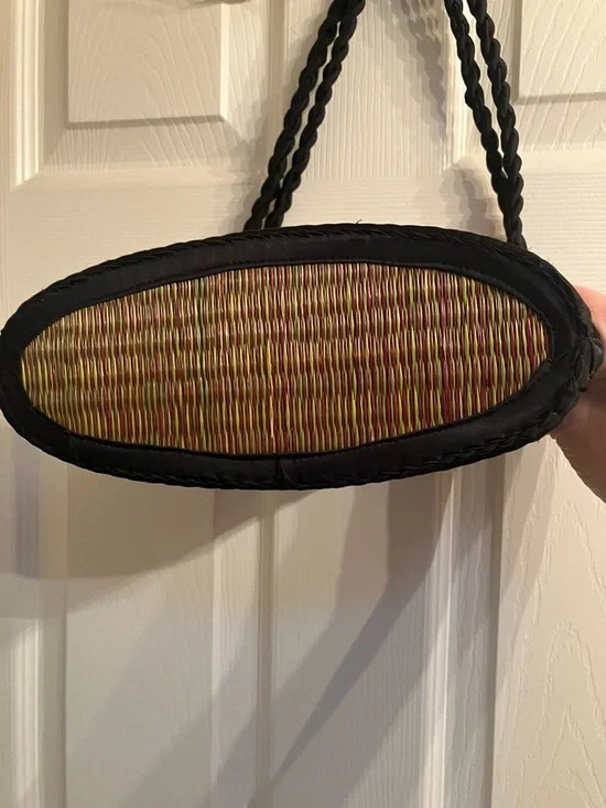 Boho Woven Shoulder Bag Baskets of Cambodia Artisan Fair Trade Handbag - Picture 4 of 7